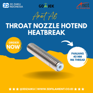 Original Anet A6 3D Printer Throat Nozzle Hotend Heatbreak